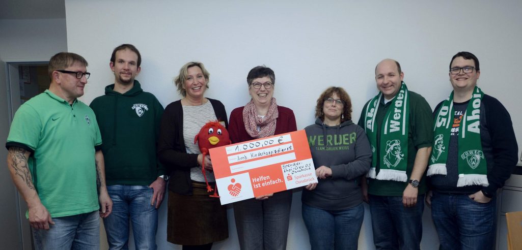 Werder-Fans spenden 1.000€ für Osnabrücker Kinderhospiz
